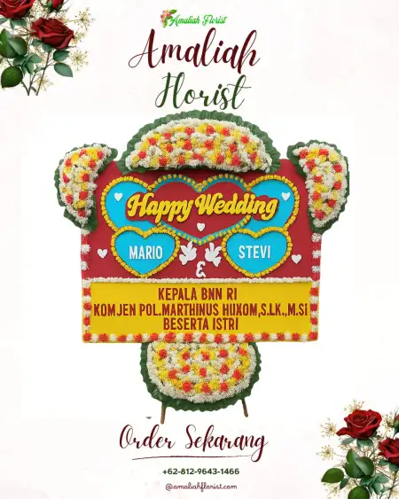 Papan Bunga Pernikahan Kepulauan Aruri